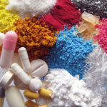 Pills, powders in many colors transferred by Volkmann pneumatic vacuum conveyors