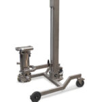 Post hoist from Volkmann holding pneumatic vacuum conveyor