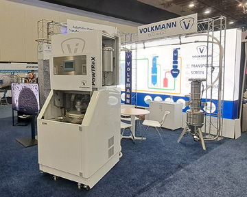 PowTReX metal powder transfer system at Volkmann booth Rapid TCT