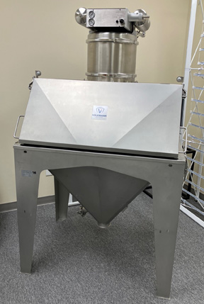 Volkmann RNT-180 bag dump station with integrated dust collection