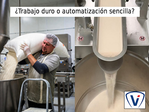 ¿Trabajo duro o automatización sencilla? Volkmann pneumatic vacuum conveying