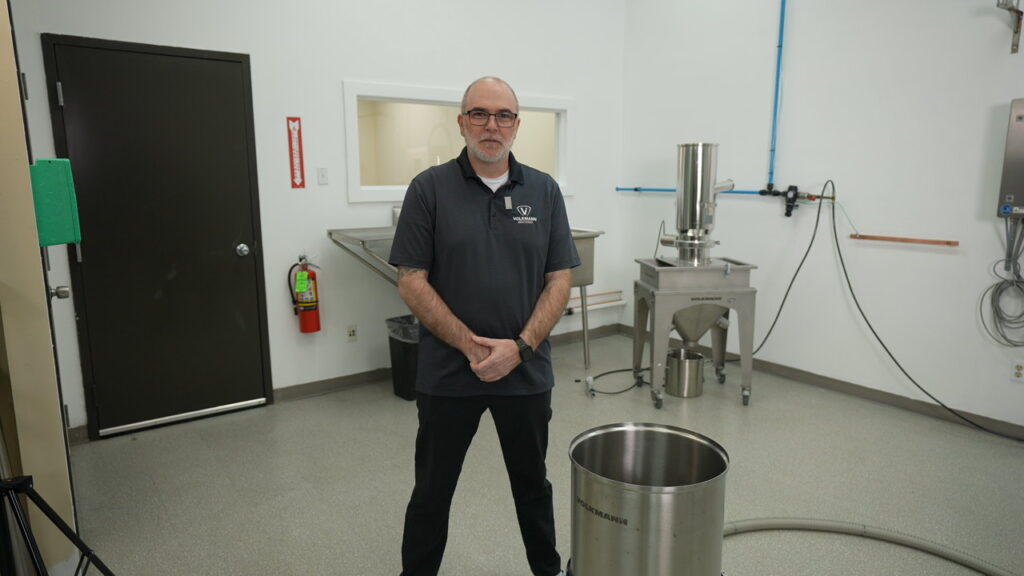 Dave Nichols, Volkmann, stands in the Volkmann USA test laboratory, Bristol, PA