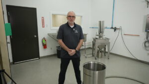 Dave Nichols, Volkmann, stands in the Volkmann USA test laboratory, Bristol, PA