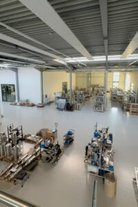 Interior of Volkmann manufacturing facility in Soest, Germany for pneumatic vacuum conveyors
